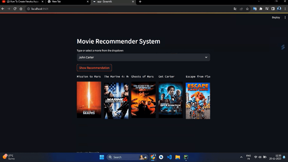 Content Based Movie Recommendation System